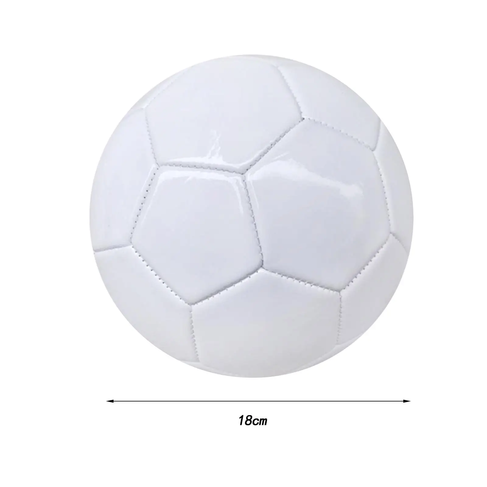 ลูกฟุตบอลสีขาว ลูกฟุตบอลฝึกซ้อมสำหรับเด็กชายและเด็กหญิง ขนาดการแข่งขัน 3