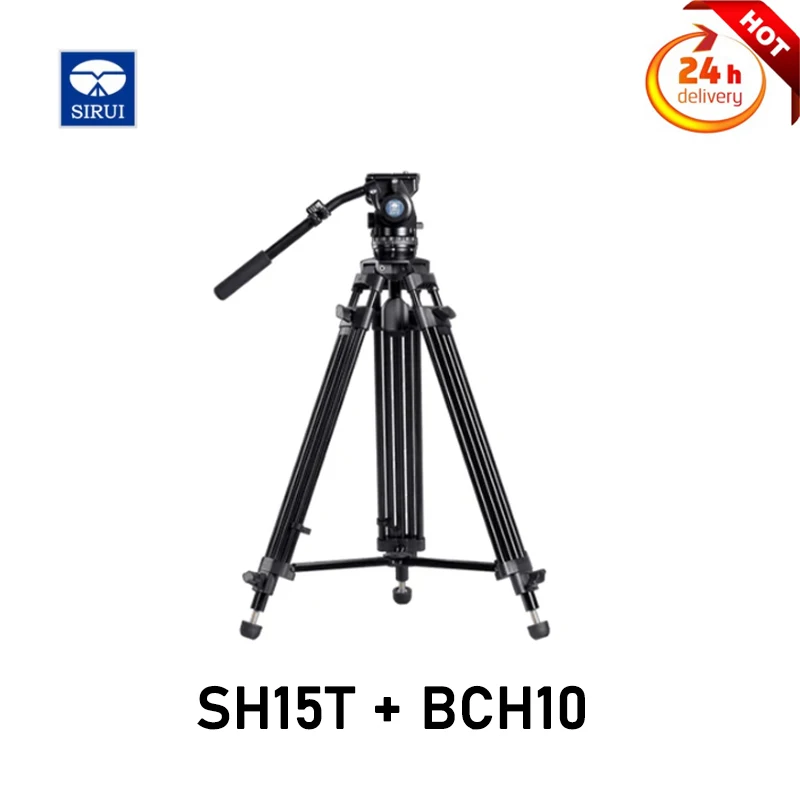 Sirui Upgraded Sh Series Video Tripod Kits Sh15T+Bch-10 Adjustment with Lighter Leg Tubes and Improved Bch Heads