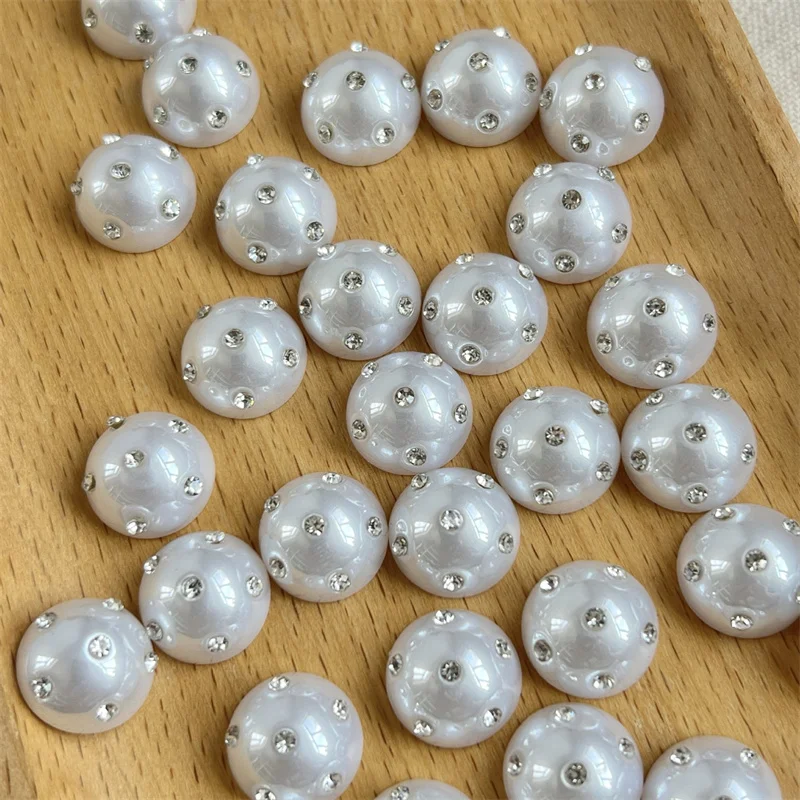 Free shipping 50pcs/lot 13mm geometry rounds shape acrylic cabochon beads diy jewelry garment hair accessory