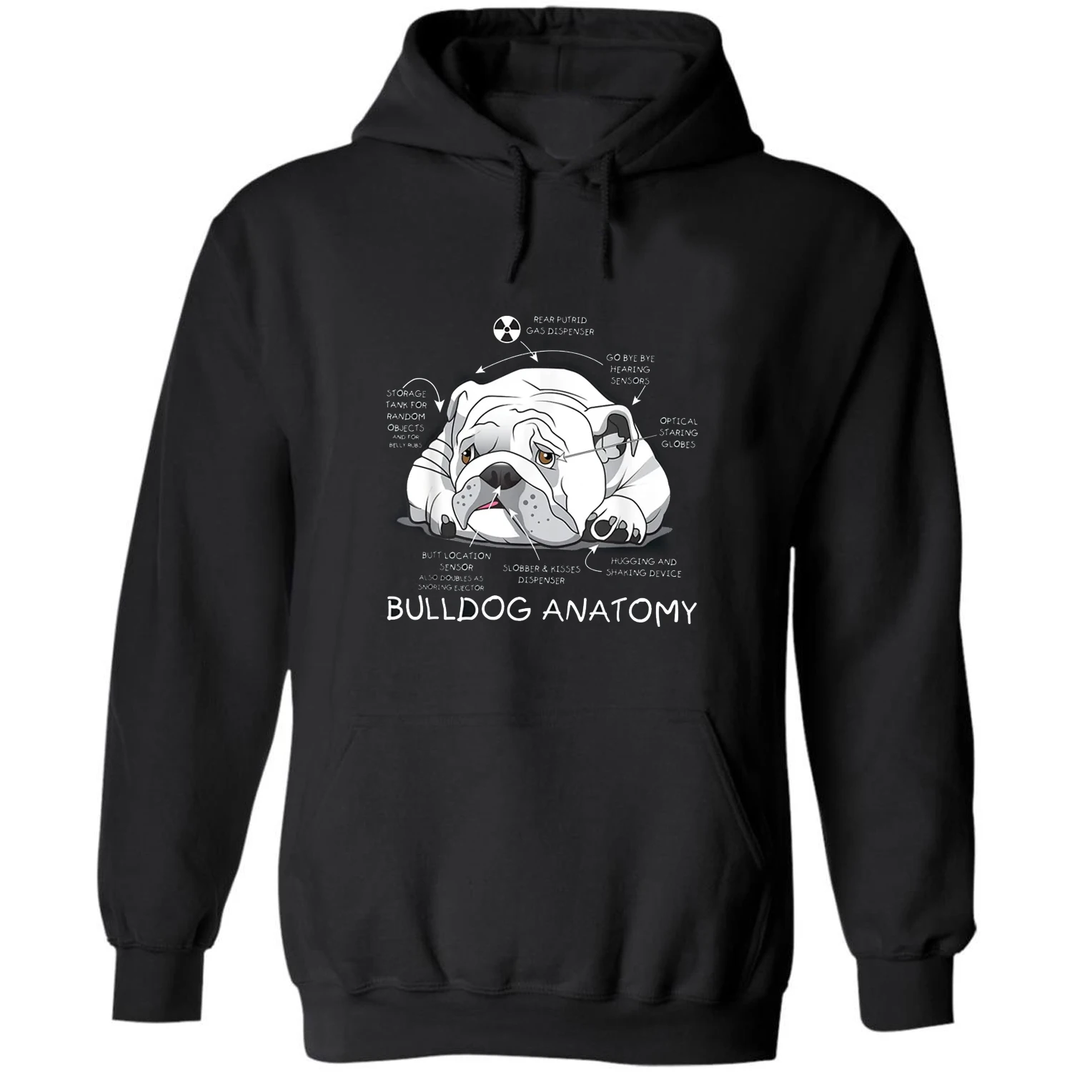 Funny Cute English Bulldog Anatomy Dog Biology Gift Pullover Hoodie New 100% Cotton Comfortable Casual Mens Sweatshirts