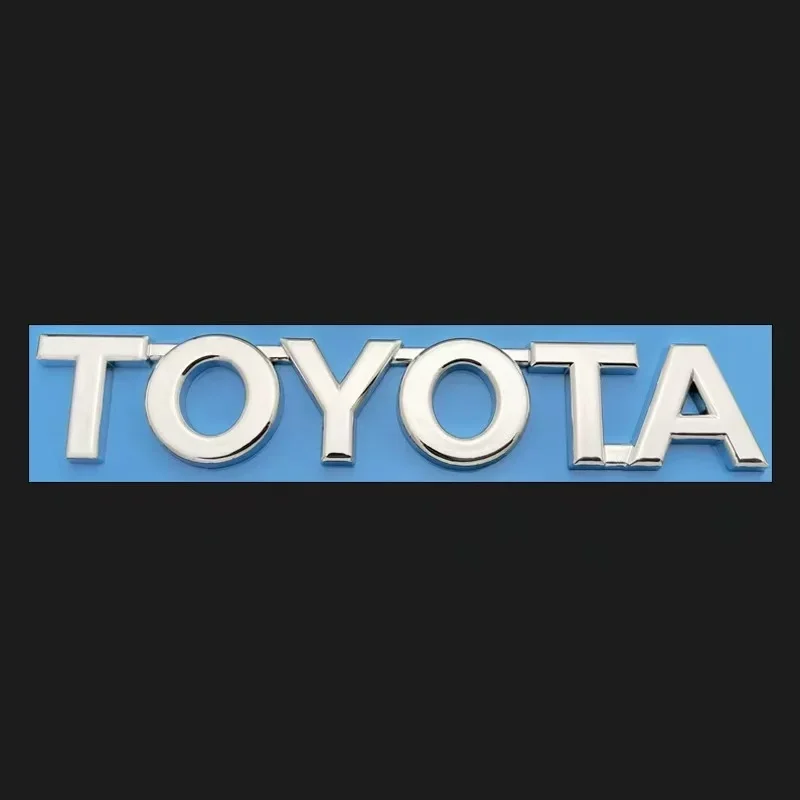 1pC 3D ABS TOYOTA Letters Emblem Rear Trunk Badge Nameplate Sticker Black Chrome Gold for Corolla Camry Yaris Highlander Hilux view 2