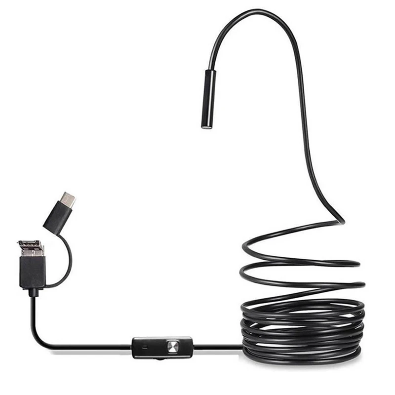 ABEZ USB Endoscope Type C Borescope for OTG Android Phone 7mm Inspection Snake Camera,3.5M Soft Cable