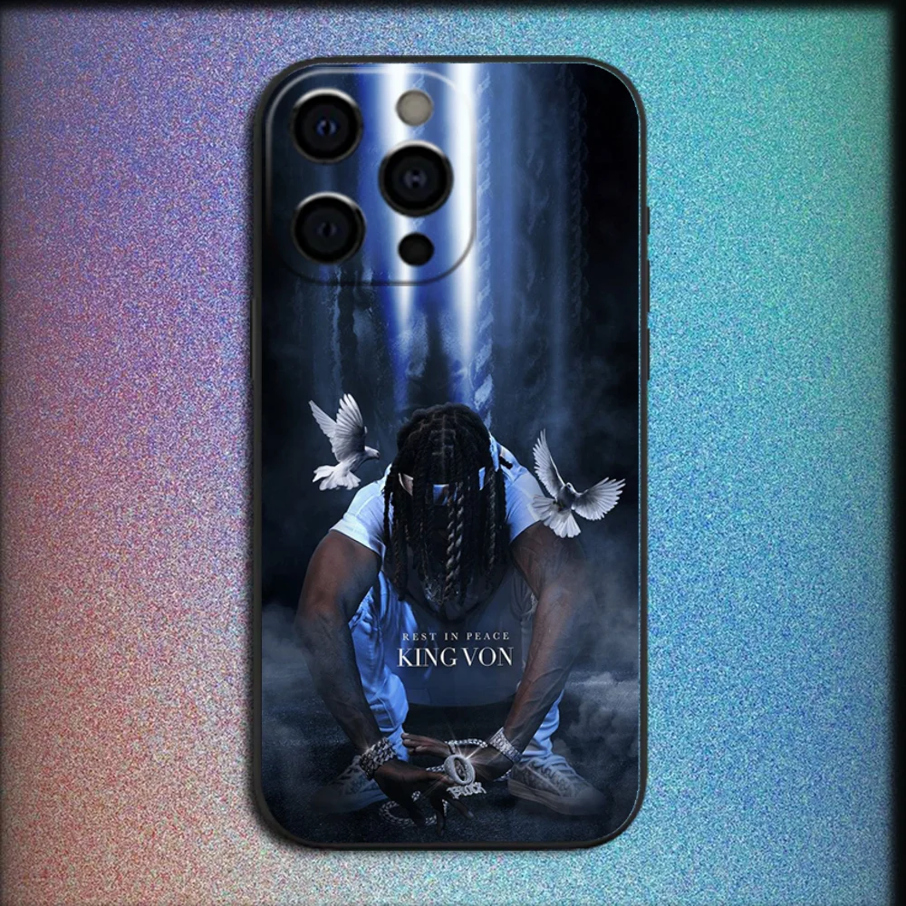 Raper K-King Von Phone Case For iPhone 16,15,14,13,12,11,Pro,X,XS,Max,XR,Plus,Mini Soft Black Cover