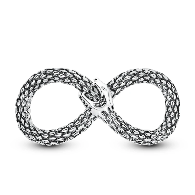 Geometric Snake Texture Beads 925 Sterling Silver Original Beads Fit Original 925 Charms Bracelet Beads Jewelry Gifts for Women