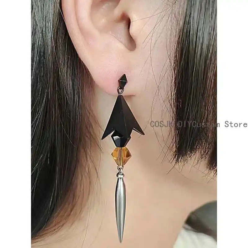 Game Genshin Impact Zhongli Cosplay Fashion Ear Studs Pendant Ear Clips Earrings Clothing Accessories Props Gifts - view 4