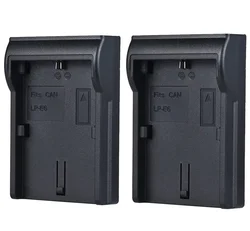 2 Pack LP-E6 LP-E6N Battery Charger Adapter Plate for BATMAX charger etc and LP-E6N Canon DSLR EOS 60D,7D,5D Mark II Mark III