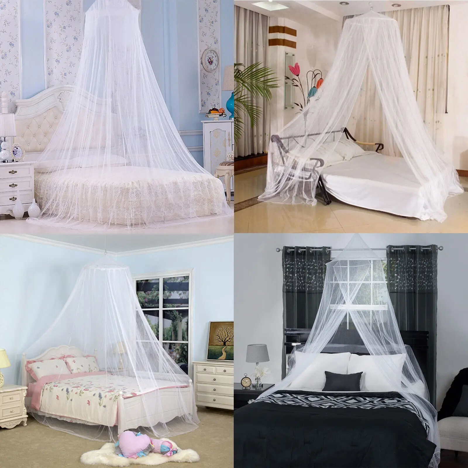 

Mosquito Net Canopy Dome Fly Insect Protect Small Queen Bed Netting Mesh Curtain