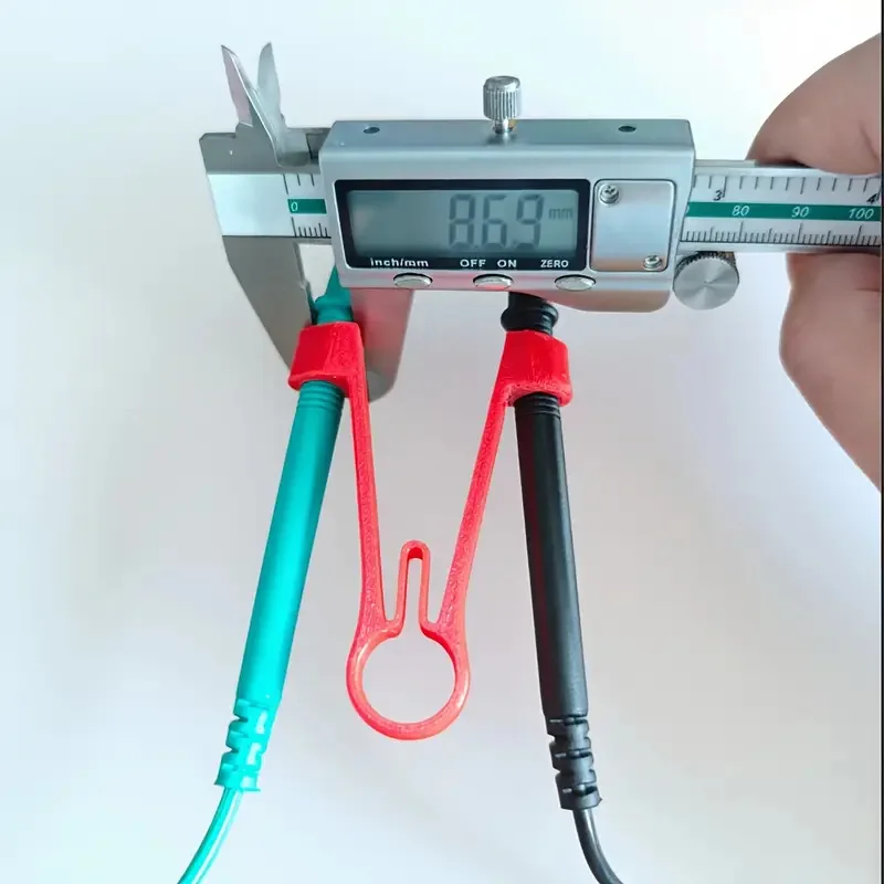 Einhand-Multimeter 8mm Messspitzenhalter - Rote/Schwarze/Weiße Prüfleitungs-Klemme für Elektriker, Freihalten Sie Ihre Hände zum Löten – Detail 4