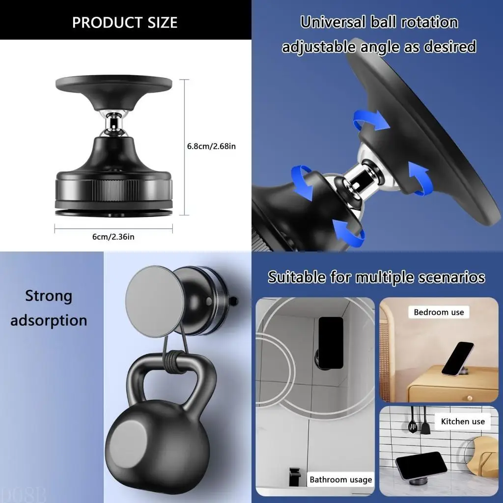 

D08B Портативный защитный магнитный автомобильный телефон держатель кронштейна с вакуумным всасыванием для навигационного