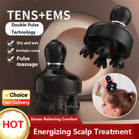 Electric Silicone Scalp Massager Vibration Kneading Head Massager Waterproof Handheld Hair Growth Stimulator Tool