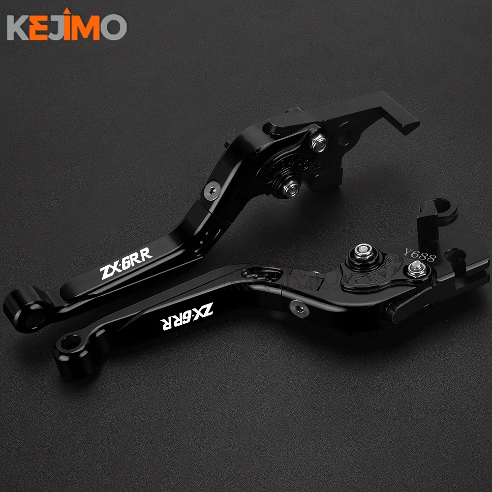 FOR KAWASAKI ZX6R ZX6RR ZX 6RR 2000 2001 2002 2003 2004 Extendable Handles Lever Adjustable Folding Brake Clutch Levers ZX-6RR