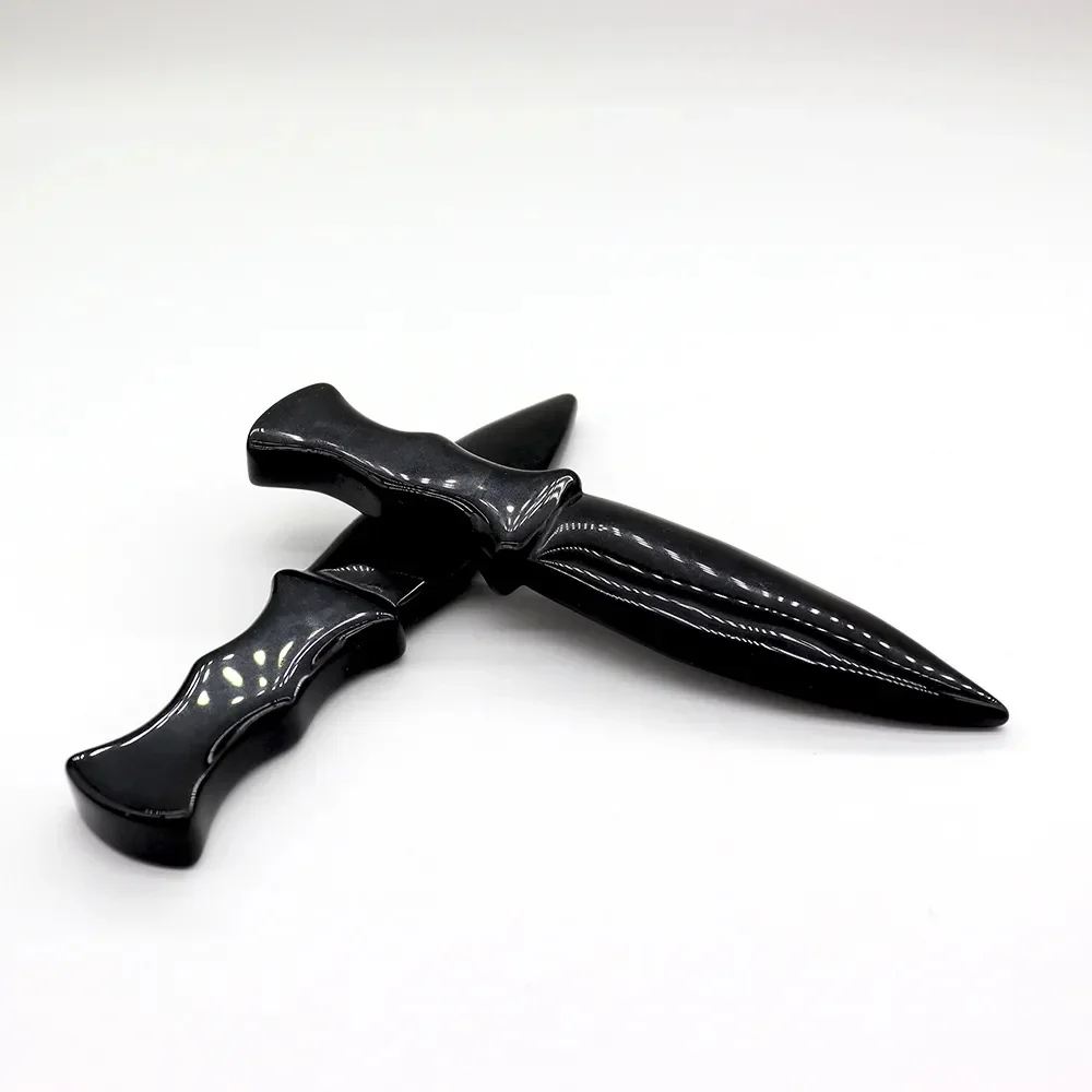 

Wholesale Hot Sale Obsidian Crystal Crafts Folk Crafts Sword Polished Healing Crystal Dagger Obsidian KnifeMagic Talisman