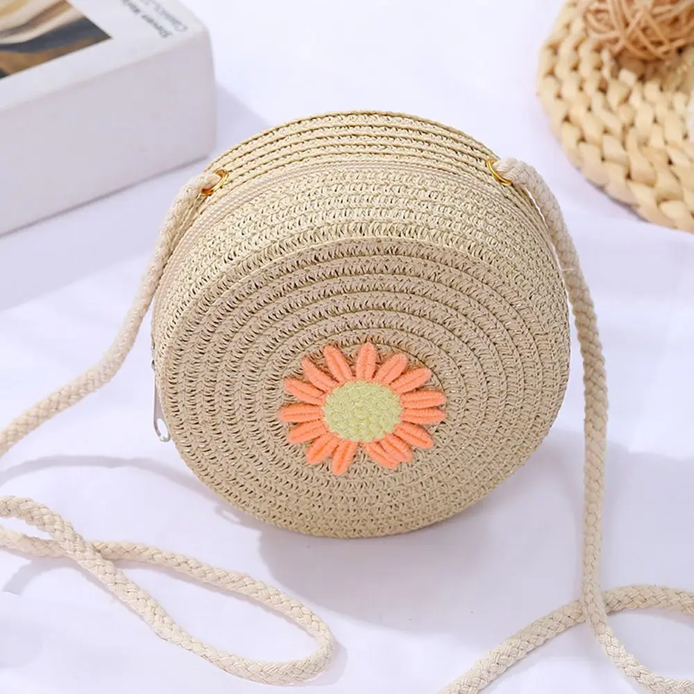 

Fashion Woven Straw Straw Bag Shell Shape Handmade Straw Handbag Shoulder Bags Kid Children