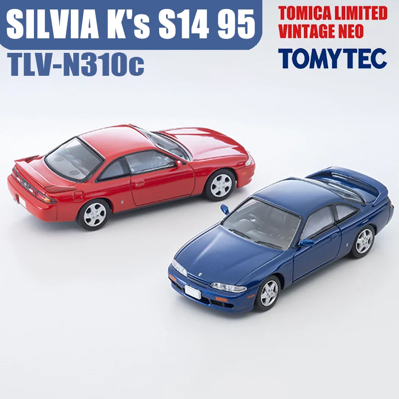تاكارا تومي TOMYTEC TLV-N333c نيسان سيلفيا K's S14 95 سبيكة موتور لعبة السيارة يموت الصب نموذج معدني جمع الهدايا