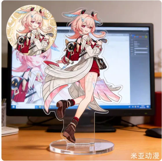 Japanese Anime Genshin Impact Linnea Acrylic Stand Figure Model Plate Cosplay Collection Desktop Decor Gifts WKGYP