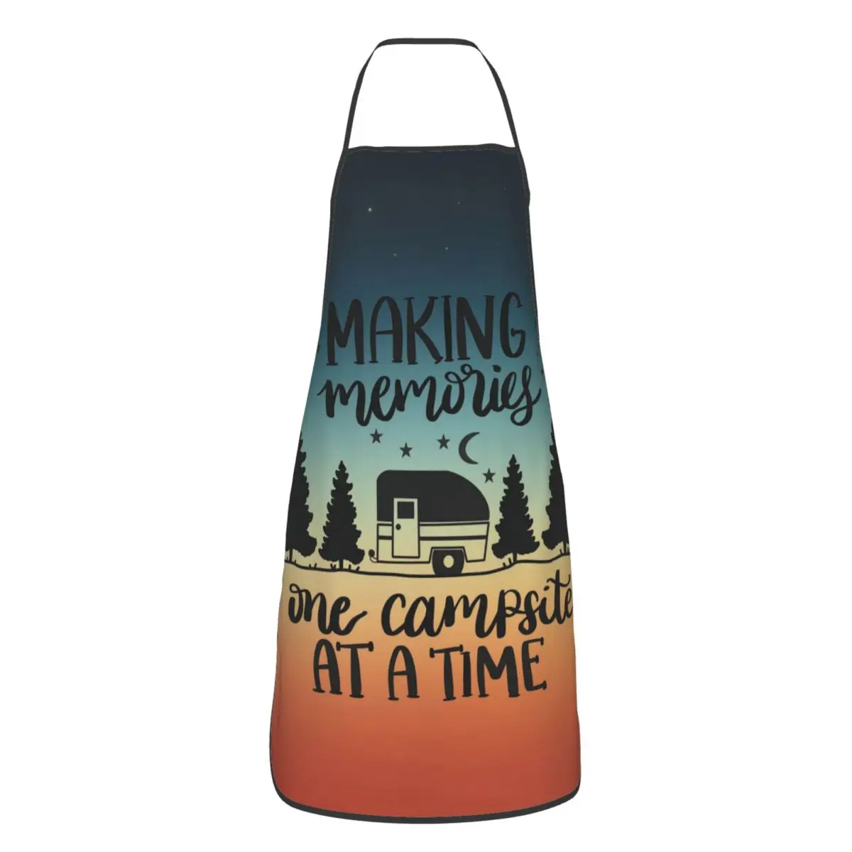 Tabliers drôles de camping-car d'aventure heureux personnalisés, bavoir de chef de cuisine unisexe, tabliers adultes, cuisine, cuisson, jardinage