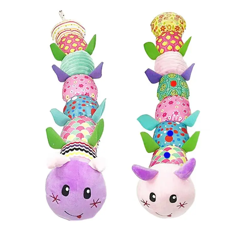 Baby Rattle Teething Toy Musical Soft Caterpillar Worm Infant Plush Toys Educational Interactive Sensory Toy For Babies gifts