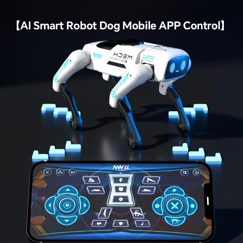 หุ่นยนต์สุนัขอัจฉริยะ AI สนทนาด้วยเสียง ควบคุมระยะไกล ตั้งโปรแกรมได้ ของเล่นเด็กผู้ชาย ของขวัญใหม่ ของเล่นเด็ก
