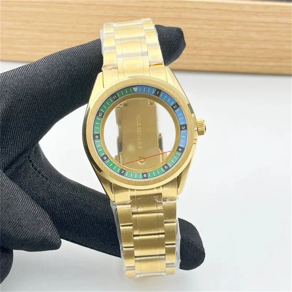 Accessoires de Modification de Montre Mécanique SION L, Boîtier en Verre Saphir en Acier Inoxydable, Ensemble de Bracelets pour Mouvement NH35 NH36, à Faire Soi-Même