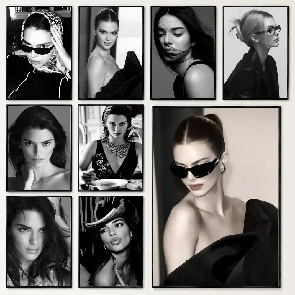 actress Kendall Jenner Poster Poster HD Printing Soothing and Cream Style Home Decor for the Living Room Cafes Gift