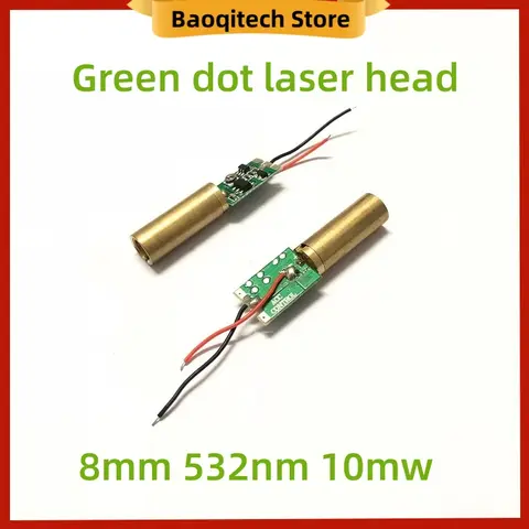 그린 도트 직경 8mm 레이저 헤드, 레이저 조준기, 레이저 표시등, 레이저 모듈, 532nm, 10mw Best5
