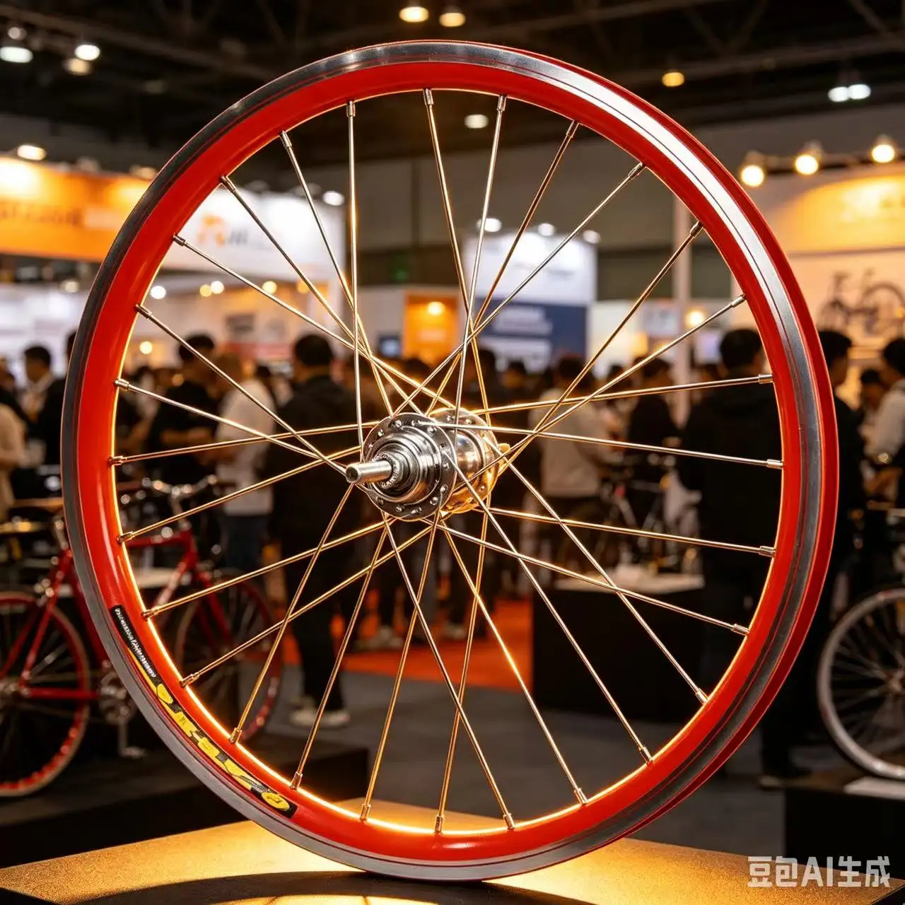 20 Inch Aluminum Folding Bicycle Wheel Set, Fit 20x1.75 Tires, Support Caliper/V-Brake/Coaster Brake