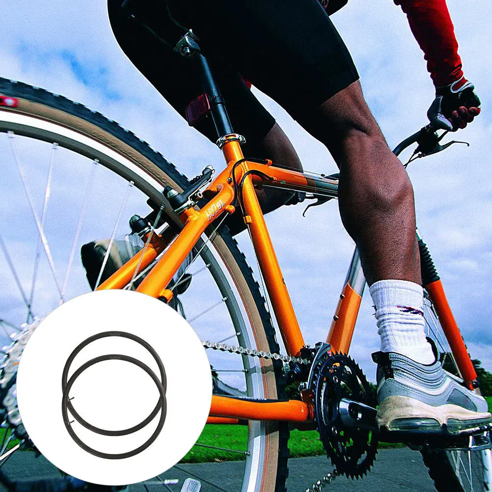 2Pcs Bike Inner Tubes Valve Strong Rubber High Air Tightness Cycling Tire Repair Tube for Mountain Hybrid Cruiser Youth