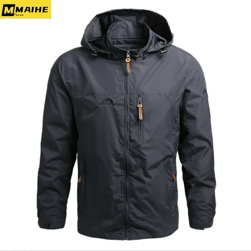 Gorpcore Jacket Men\'s Military Tactical Hunting Jacket Men\'s Autumn Casual Waterproof Windbreaker Men\'s Coat Pocket Work Clothes