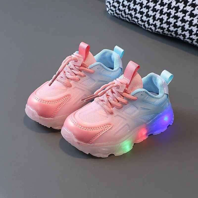 Maat 21-30 Meisjes Sport Sneakers Kinderen Led Schoenen Met Verlichting Lente Herfst Kinderen Lichtgevende Sneakers Peuter Baby Meisjes Schoenen