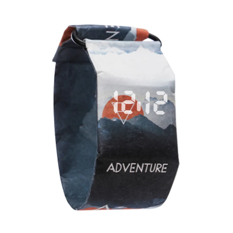 

New personality creative intelligent concept paper watch men and women waterproof Internet celebrity watch