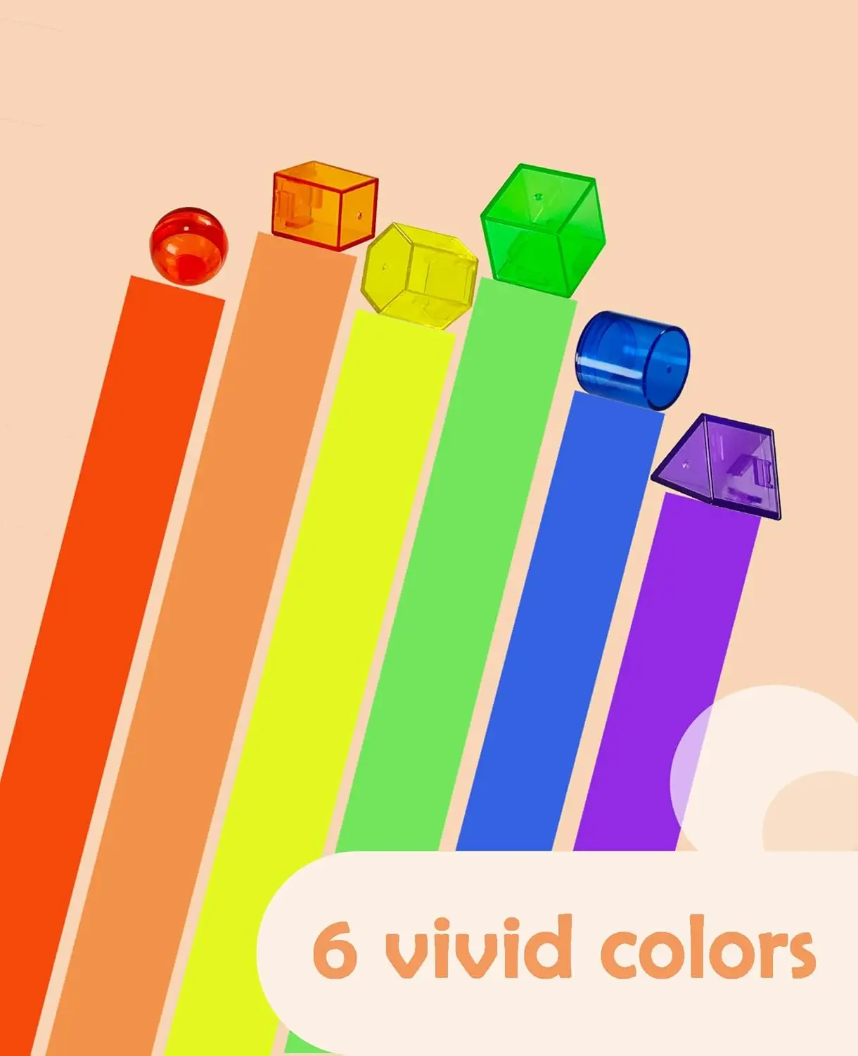 60 Stück 3D-Formen zum Unterrichten, geometrische Feststoffe – geometrische Formen für Kinder, Lichttisch-Manipulationen, 3D-Formen, Lichttisch