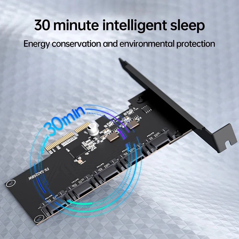 

Professional Pcie To 5 Ports SATA 3 III 3.0 6Gbps SSD Adapter PCI-E PCI Express X1 Controller Board Expansion Card Support X4 X8