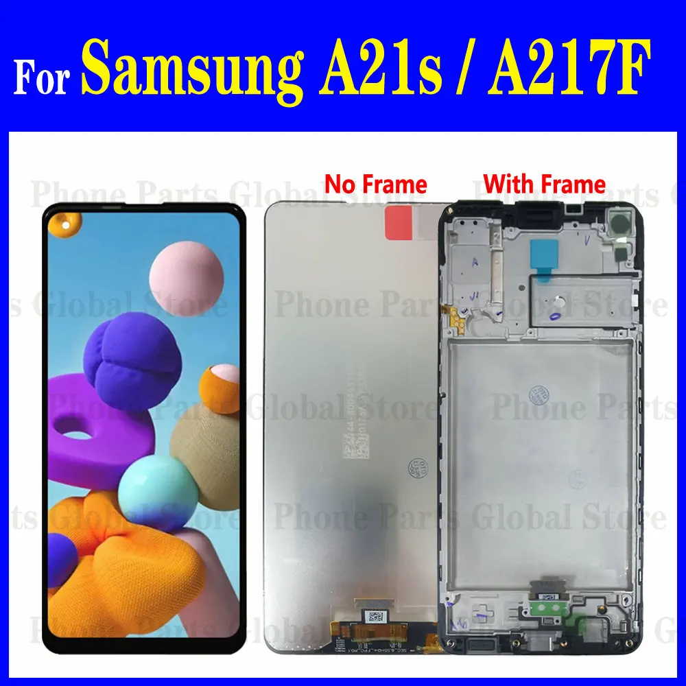 Для Samsung Galaxy A21s 2020 LCD с рамкой A217 SM-A217F/DS SM-A217F/DSN, экран дисплея, сенсорный дигитайзер, сборка, замена