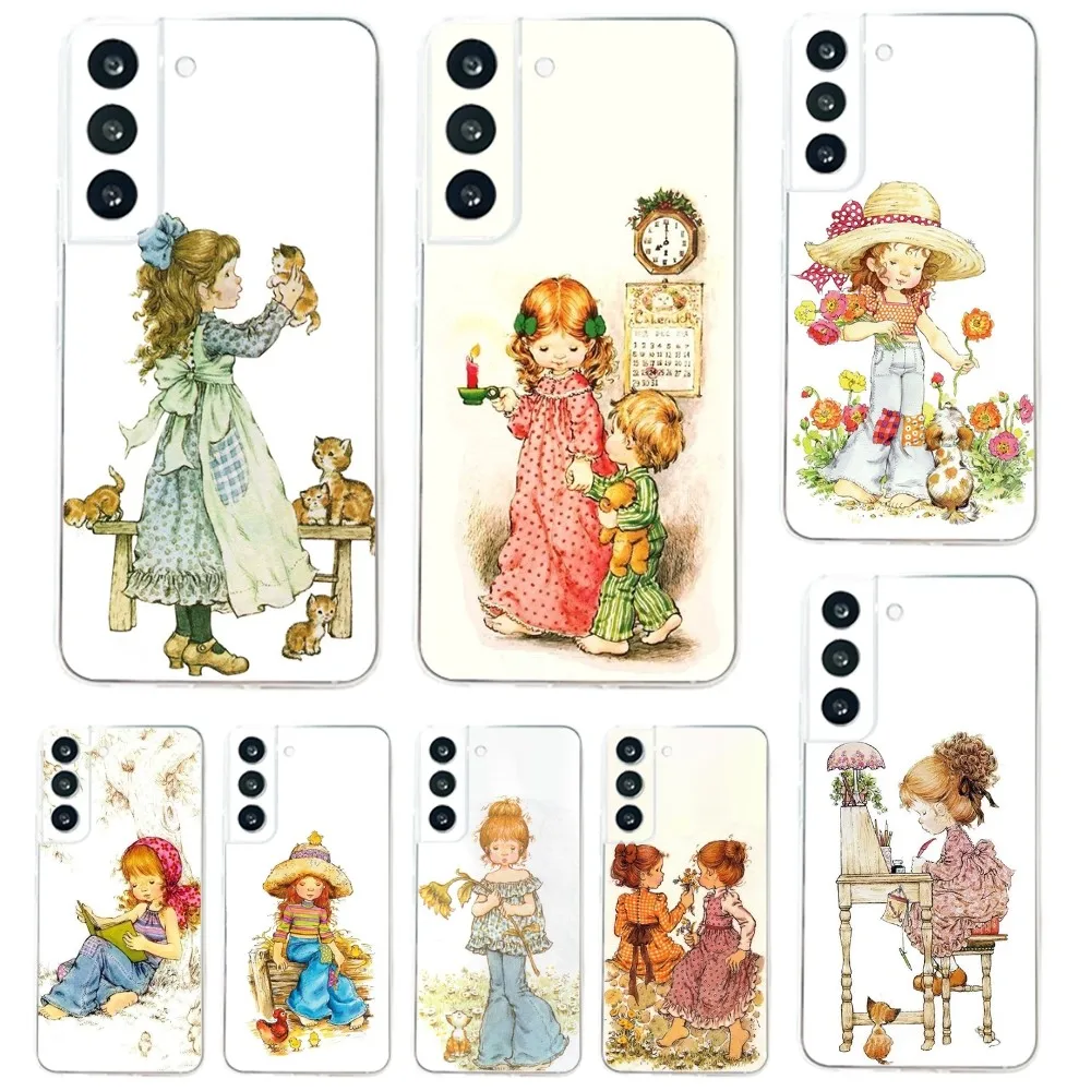 

Art S-Sarah Kay Phone Case For Samsung Galaxy A71,70,52,51,40,31,A50,30S,21S,Note20ultra Transparent Cover