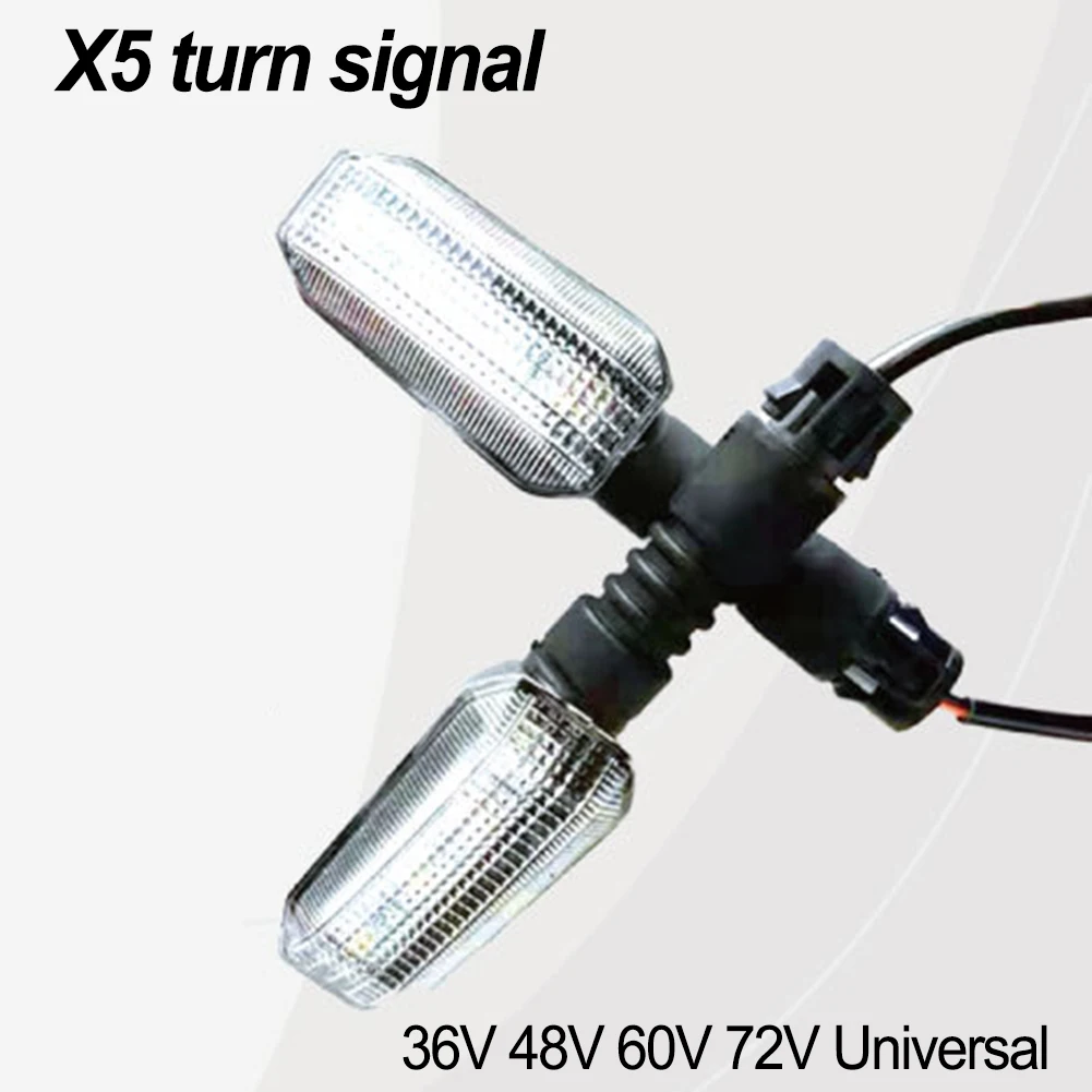 Electric Bicycle X5 Turn Signal Lamp 36V-72V Buckle Cornering Lamp Rear Rack Tail Light E-bike Taillight Refit Accessories