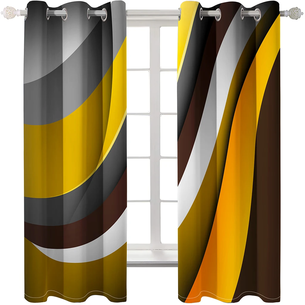 Fashion morden lines curtains 3D Curtains For The Bedroom Kitchen Modern Window curtain