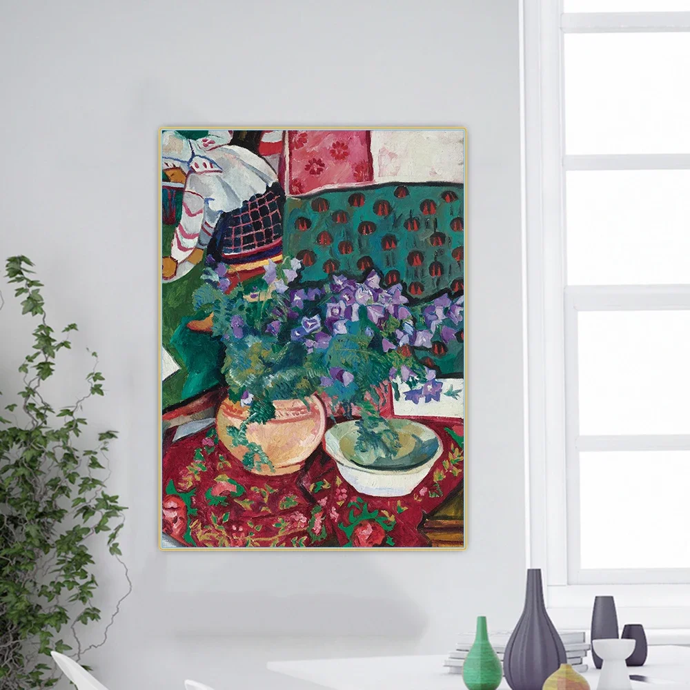 سيتون ناتاليا جونشاروفا 《Still Life (Bluebells)》لوحة زيتية قماشية عمل فني ملصق صورة ديكور جدار ديكور ديكور المنزل #1