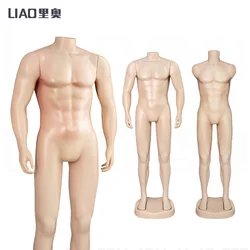 Factory Hot Selling PE men headless strong mannequin plastic big size muscle european male dummy