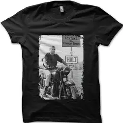 The Great Escape Biker Motorcycle WW2 Biker TR6 cotton t-shirt 8949