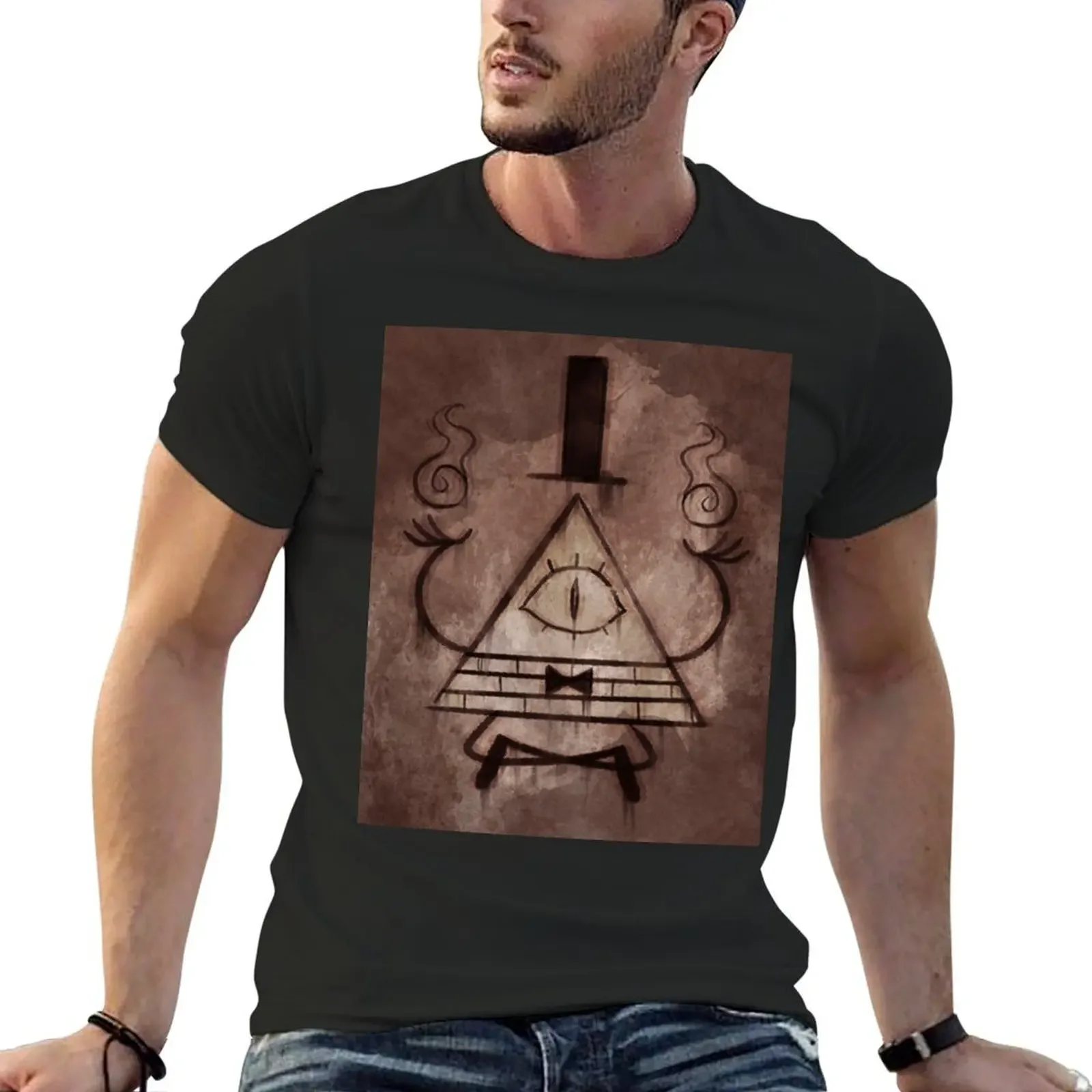 Bill Cipher T-Shirt vintage customs mens cotton t shirts