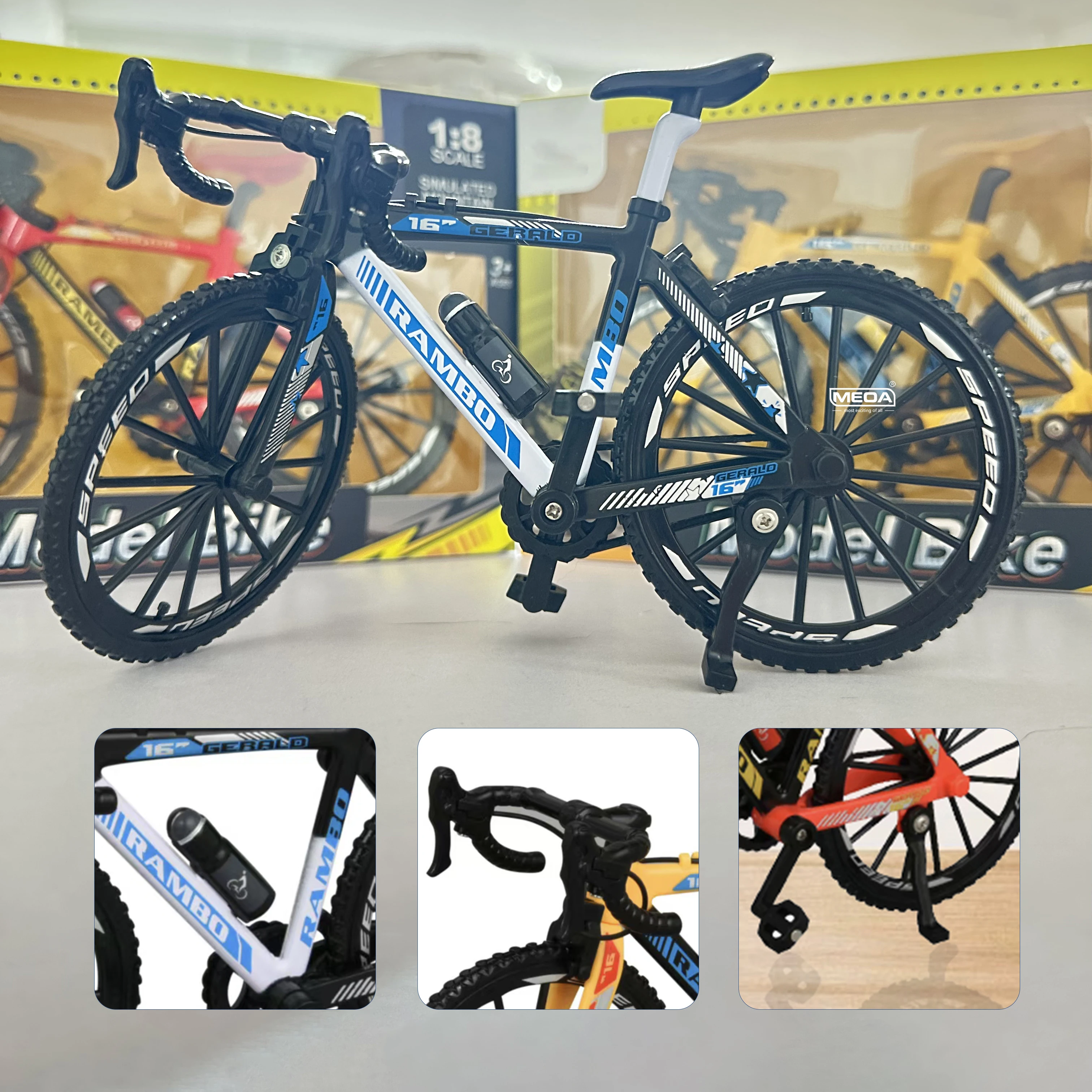 

1:8 Plastic Finger BMX Toy Desktop Decoration Crafts for Cycling Lovers ﻿Scale Die-Cast Mini Road Bike Bicycle Model Toy ﻿