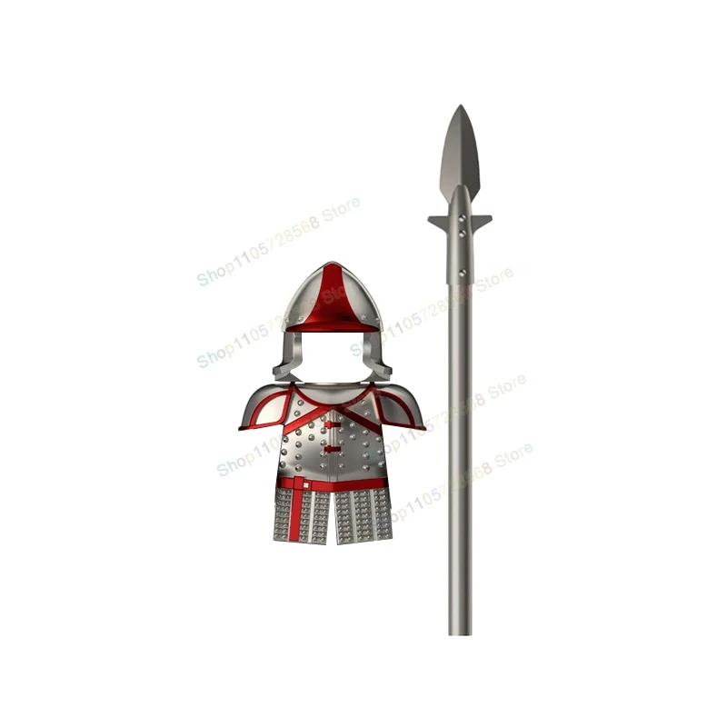 Heavy Soldiers Dragon Soldiers Medieval Action Figures Building Blocks Spear Helmet Accessories Creative Toys for Kids Gifts