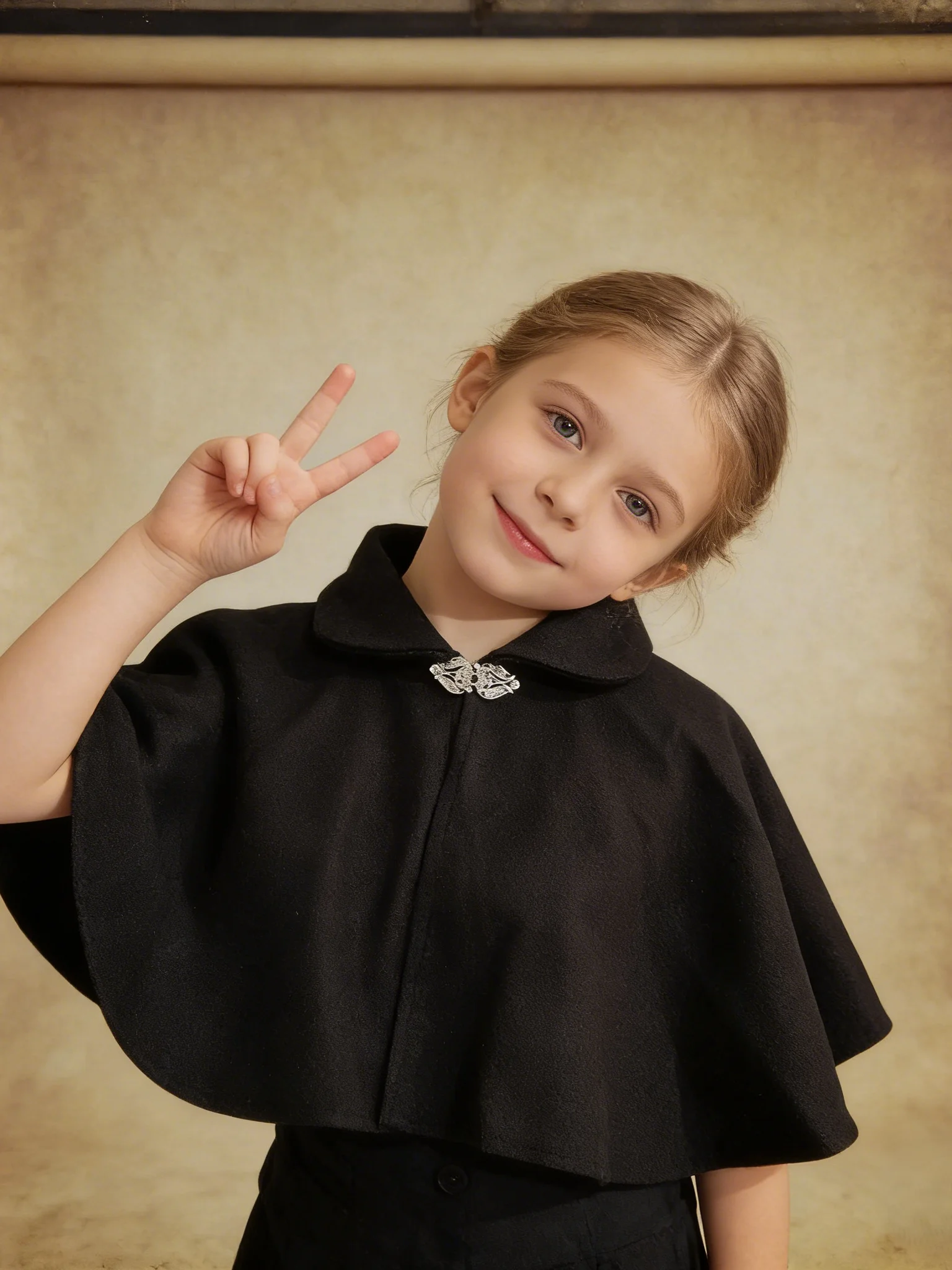 

Черный короткий кардиган с воротником-шалью для Хэллоуина, сценических выступлений, ролевых игр, однослойная шерстяная верхняя одежда