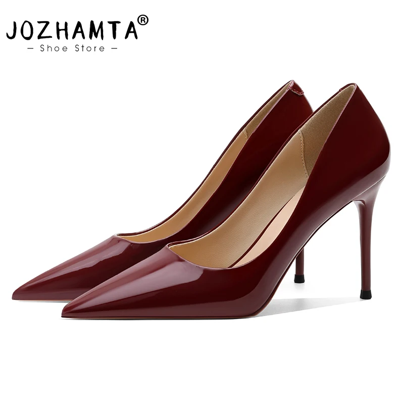 JOZHAMTA Ins Fashion Women Elegant Pumps Sexy Thin High Heels Shoes Pointy Toe Spring 2025 Party Dress Office Lady Size 33-40