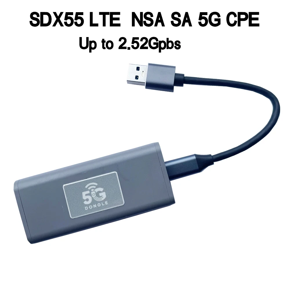 SDX55 LTE 4G 5G NSA SA USB3.1 5G CPE 2.52Gbps For Router Laptop PC