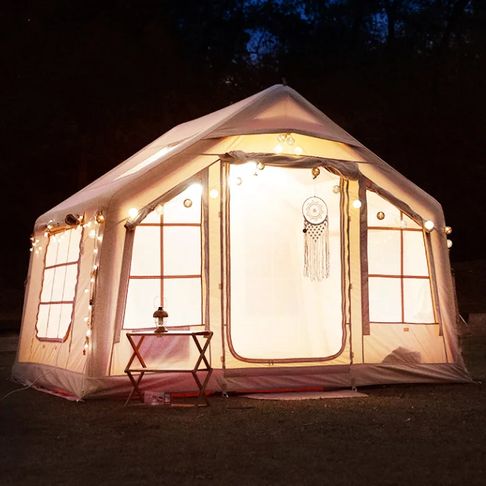 Air Dome Camping Cabin Inflatable Tent With Chimney