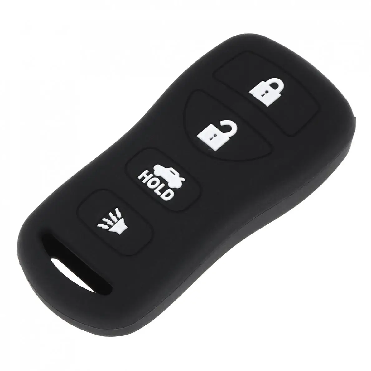 4 Buttons Car Remote Key Fob Case Shell Fit for Infiniti Nissan 2002-2011 Silicone Straight Plate Key Shell Case Cover