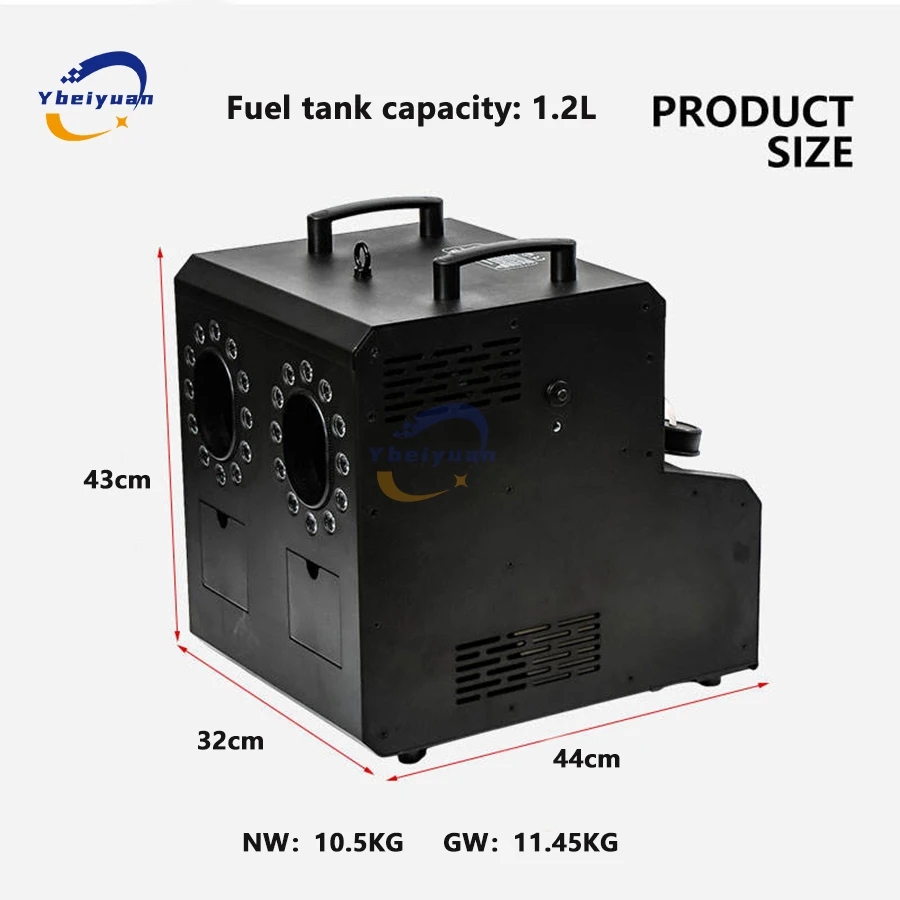 Im freien Wasserdichte 1500W Dual Loch LED Rauch Blase Maschine RGBW DMX Fernbedienung Disco Bühne Hochzeit Blase Spray Ausrüstung – Detail 10