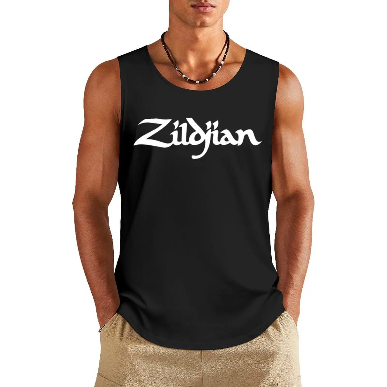 

Zildjian Logo T-Shirt Tank Top gym t shirt men Man summer clothes fitness clothing for men plain t-shirt