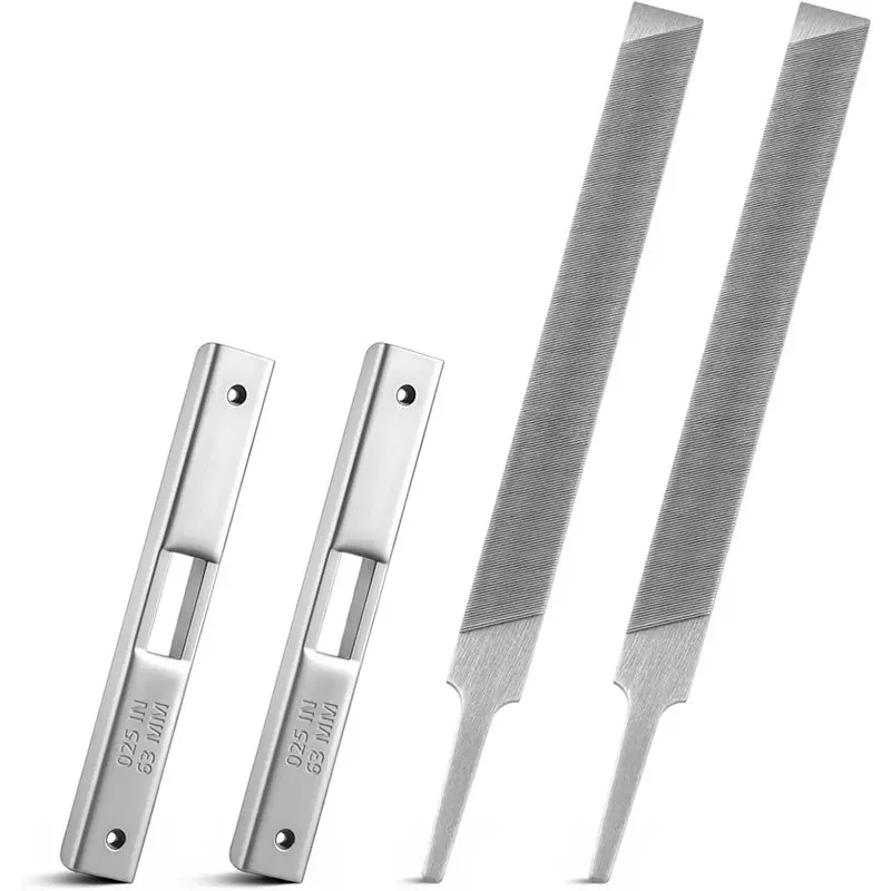 

IALJ-4 Pieces Depth Gauge Tool With Flat File For Chainsaw Chain Raker Gauge And Chainsaw Flat File Depth Tool